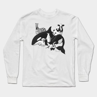 Black and White Gang Long Sleeve T-Shirt